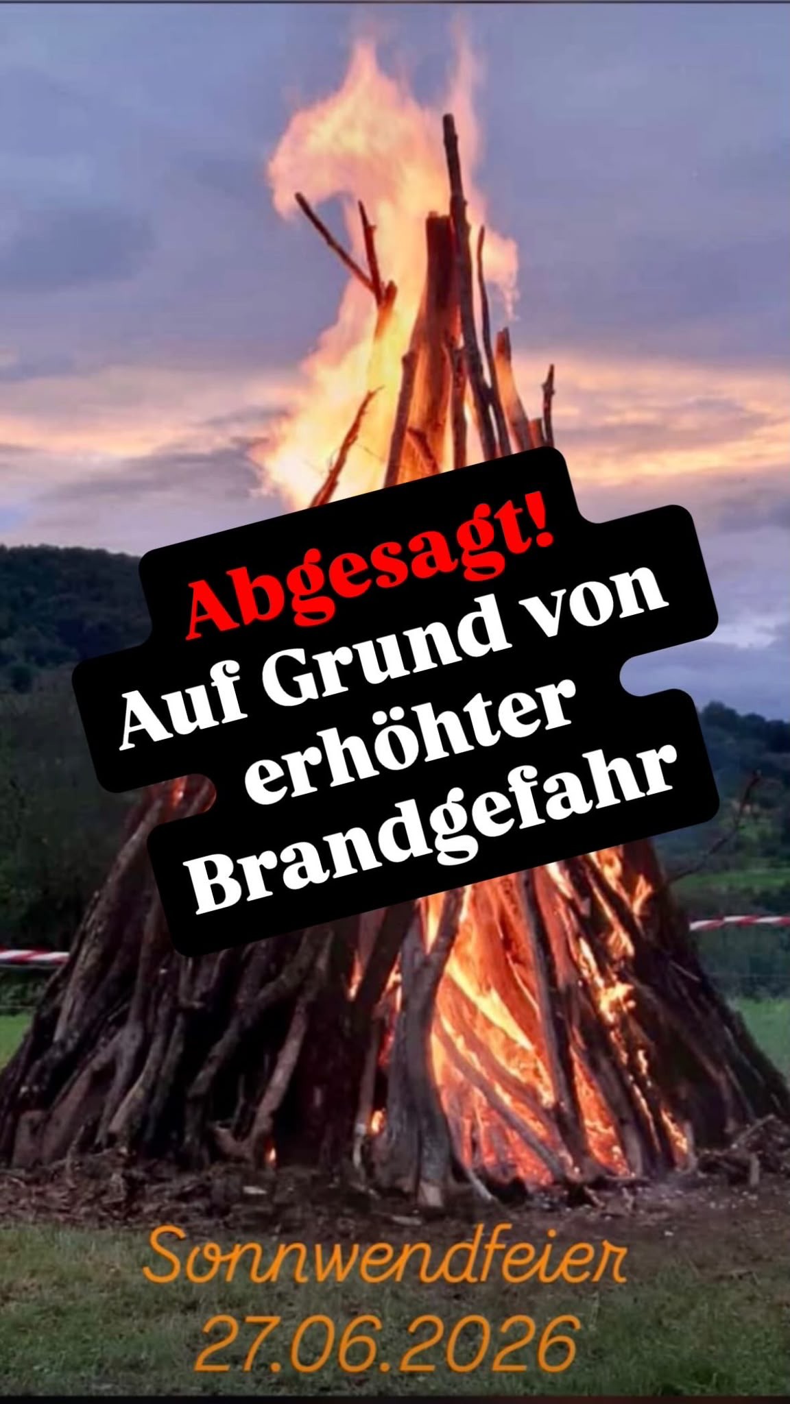 Sonnwendfeier 2026 Absage
